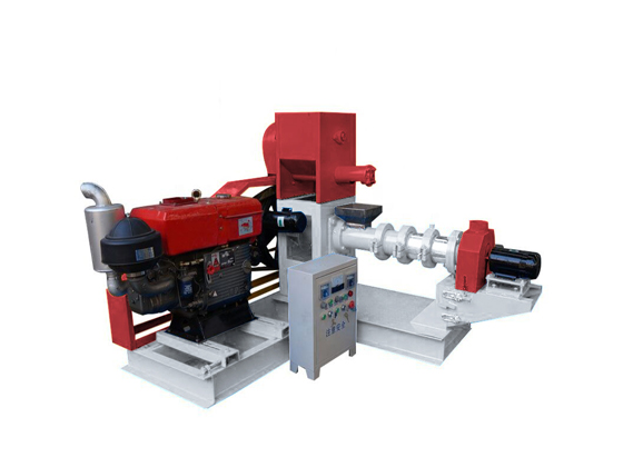 Diesel engine fish feed extruder