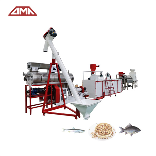 500-600kg wet way fish feed processing line, floating fish feed production line