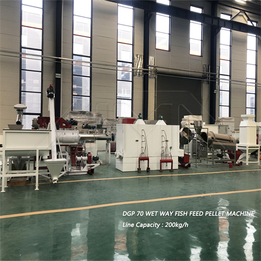 500-600kg wet way fish feed processing line, floating fish feed production line