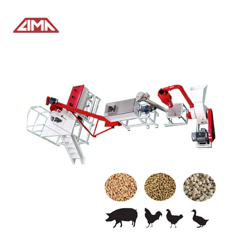 400-600kg/h small scale animal feed mixer pellet production line