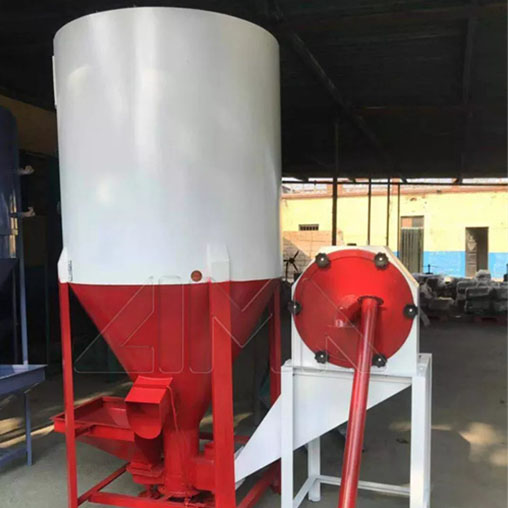 Hot sales chicken feed plant vertical poultry grain feed crusher and mixer machine