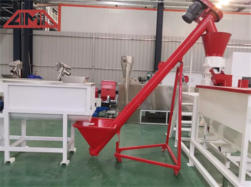 Feeding screw conveyor for small poultry feed pellet making machine line