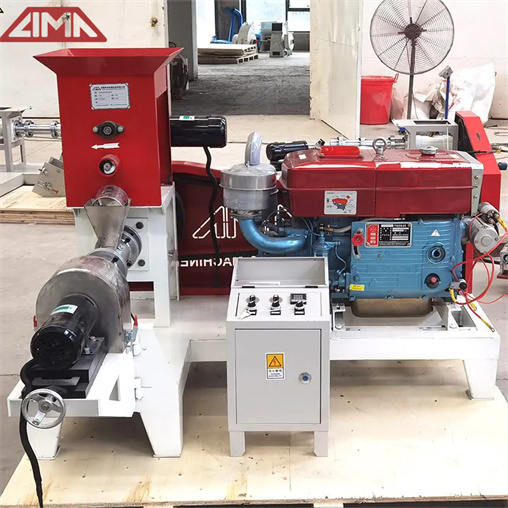 Diesel engine fish feed machine