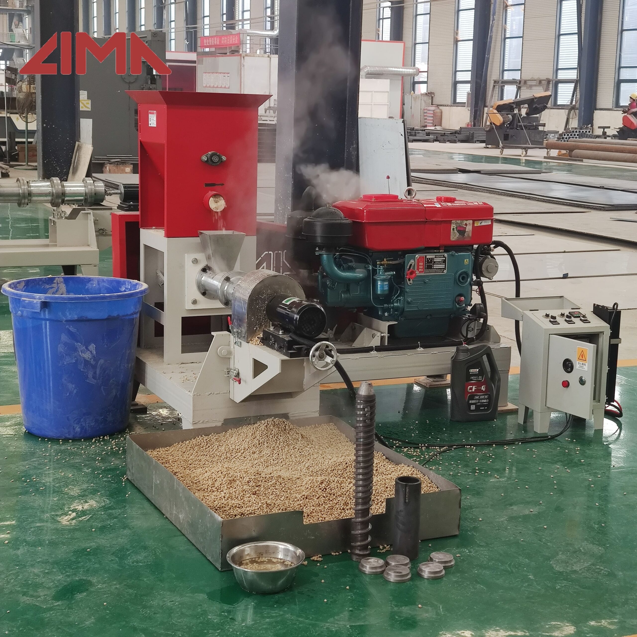 Mini floating fish feed making machine in diesel