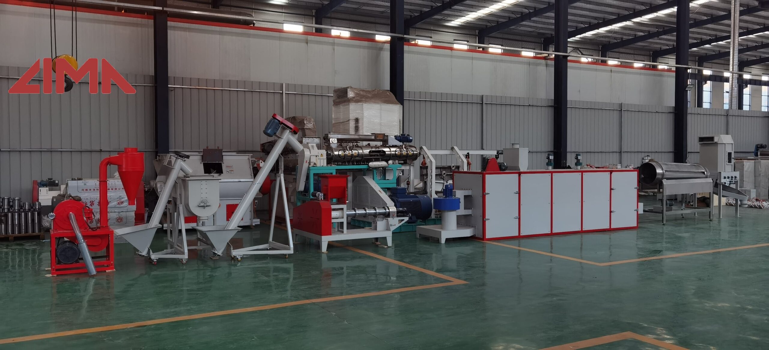 200-300kg per hour floating fish feed pellet machine line