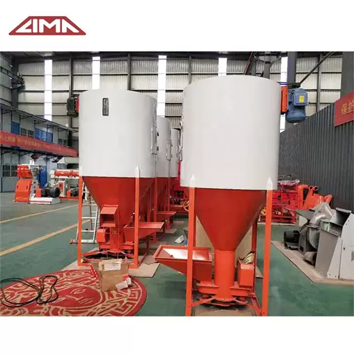 Poultry feed crusher and mixer machine, chicken vertical feed grinding